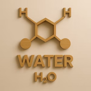Water H2O Molecular Shelve